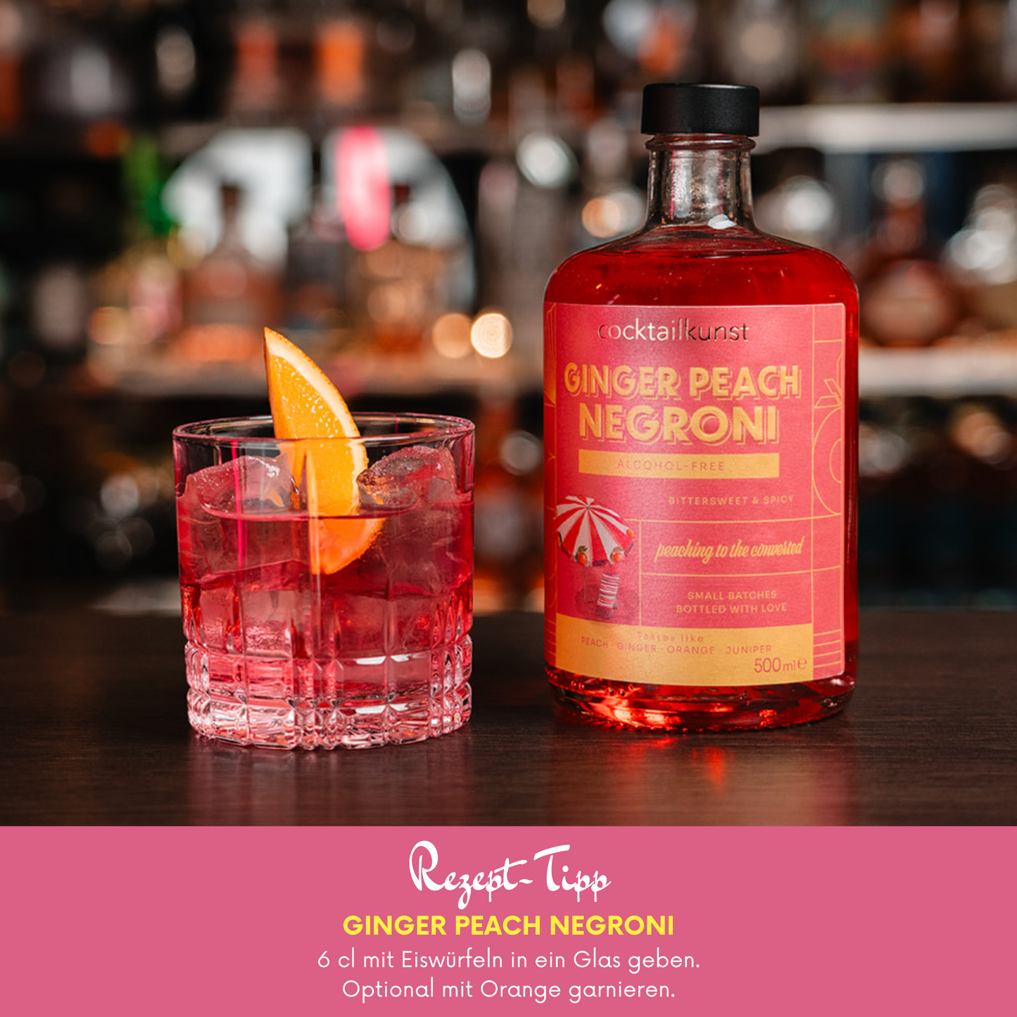 Ginger Peach Negroni | Bottled Cocktail